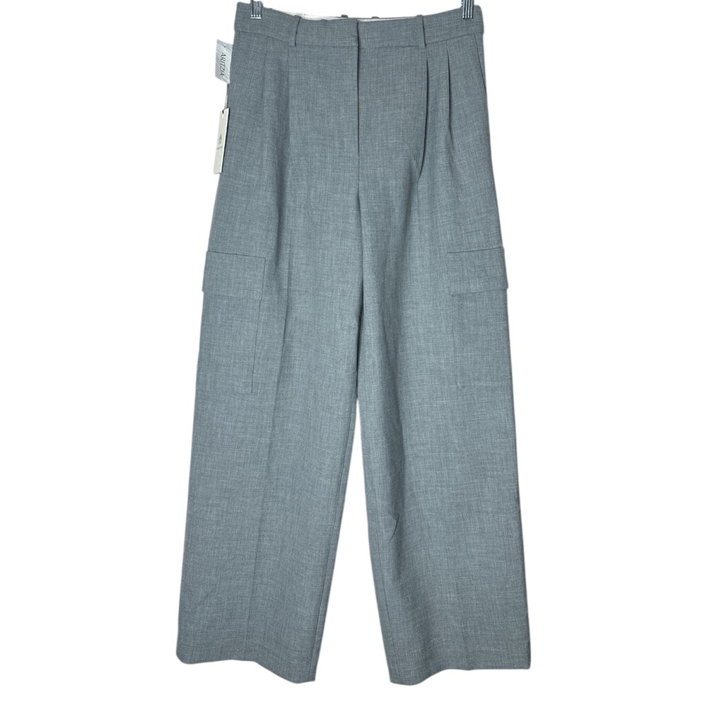 Aritzia Babaton Spotlight Cargo Wide-Leg Pants Heather Medium Grey Size 8